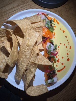 Salmon crudo  at Sentir in New York City