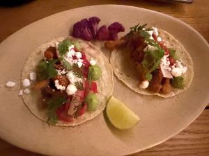 Chipotle mushroom tacos at Sentir in New York City