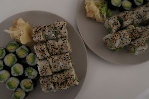 vegan sushi at OISHI - Sydhavn in Copenhagen