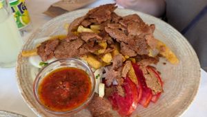 Vegan gyros at Mithos Restaurant in Crete