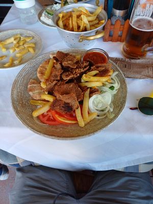 Vegan Gyros at Mithos Restaurant in Crete