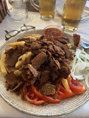 Vegan souvlakii  at Mithos Restaurant in Crete