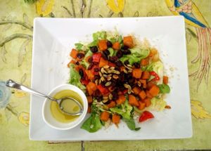 Quinoa and Sweet potato salad at Samsara in Cluj-napoca
