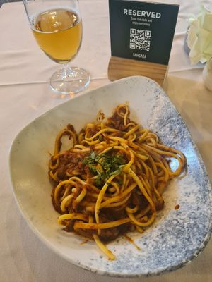 Linguine veggie bolognese at Samsara in Cluj-napoca