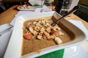 boletus soup at Samsara in Cluj-napoca
