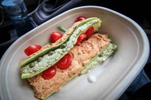 raw zucchini lasagne at Samsara in Cluj-napoca