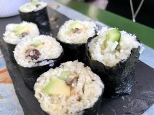 cauliflower nori rolls (no rice) at Samsara in Cluj-napoca