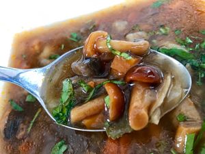 mushroom soup (stew) at Samsara in Cluj-napoca