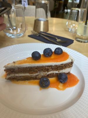 Carrot cake (vegan) at Samsara in Cluj-napoca