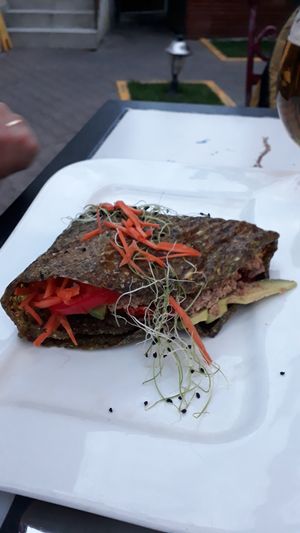Raw vegan burrito at Samsara in Cluj-napoca