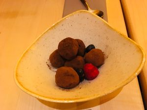 Raw Truffle Avocado Bombs at Samsara in Cluj-napoca
