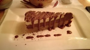 Chocolate mint cheesecake at Samsara in Cluj-napoca