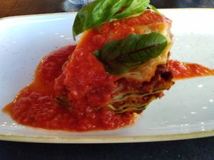 Vegetarian lasagne at Samsara in Cluj-napoca