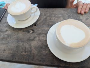 Tea-puccino with soymilk at Pallet Cafe in Diani Beach