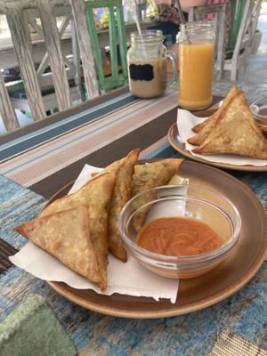 Vegan samosa  at Pallet Cafe in Diani Beach