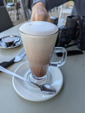 Vegan Hot Chocolate (oat milk) at Just Pure Bistro in Hermanus