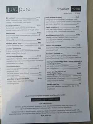  at Just Pure Bistro in Hermanus