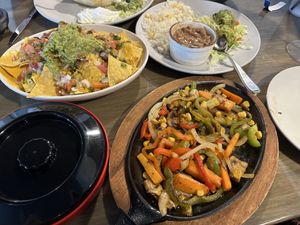 Vegan veggie fajitas  at Fresa in Everett