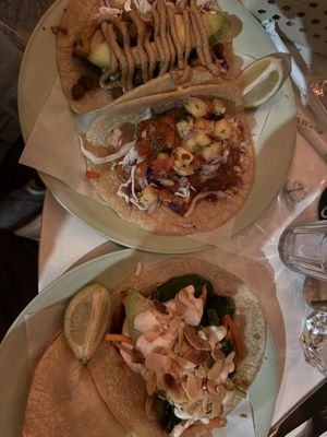 3 vegan taco options  at El Burro - Greenpoint in Cape Town