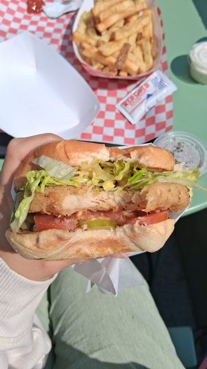 It Ain't Chkn' Sandwich (vegan) at Pretty Good Advice - Santa Cruz in Santa Cruz