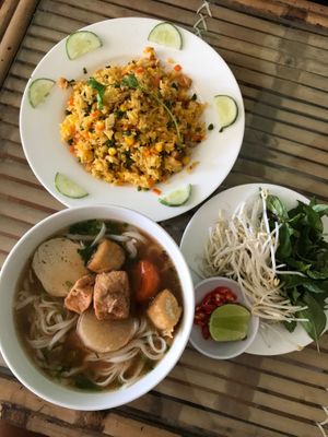 Pho & fried rice at Vi Dieu in Phan Thiet