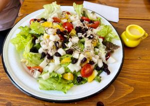 Fresh mixed salad   at Casa Ceiba  in San Luis Potosi