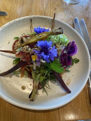 Fancy first course   at Yabby Lake Vineyard in Tuerong