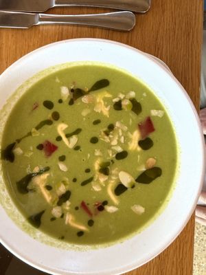 Asparagus Soup delicious   at Yabby Lake Vineyard in Tuerong