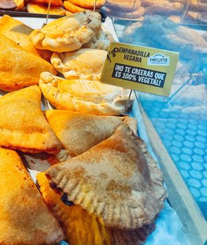 Empanadilla de heura  at Tahona in San Sebastian