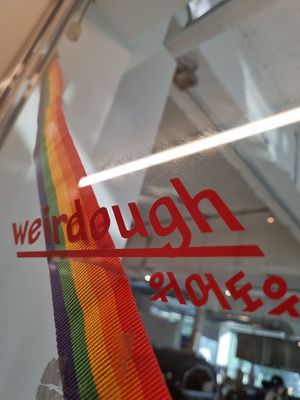 Supporting pride perade  at Weirdough - 위어도우 in Seoul