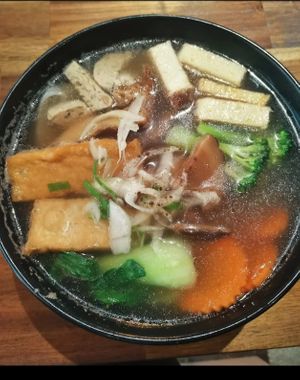 Vegan deluxe pho at SEN Legend in East Brisbane