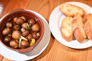 Mushroom ajillo at Vegan Eat Tokyo in Tokyo