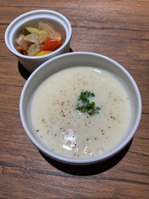 Potato soup   at Vegan Eat Tokyo in Tokyo
