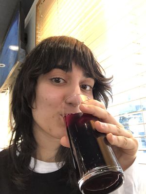 Grape juice, very tasty! #Veganuary at Vegan Eat Tokyo in Tokyo