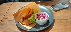 Karaage sandwich at Vegan Eat Tokyo in Tokyo