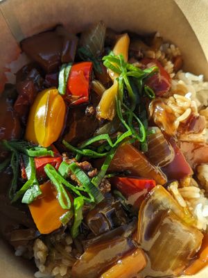 Teriyaki "beef" at Pico Pando in Blandford Forum