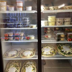 Cafe food (prepared) for sale in the store.  at Nature's Market Cafe in Melbourne