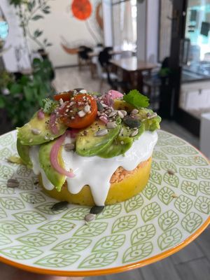 Causa limeña vegana  at Kapivar in Colmenar Viejo