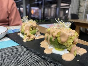 aguacates rellenes. Sabor MUY sorprendente  at Kapivar in Colmenar Viejo