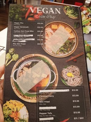 Vegan Menu 10/2024 at La Sen  in Chandler