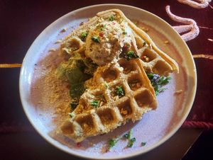 Salty waffle of the day at Café Varme in Berlin