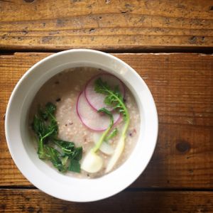 7 vegetable brown rice risotto. New year celebration. at Alaska Zwei in Tokyo