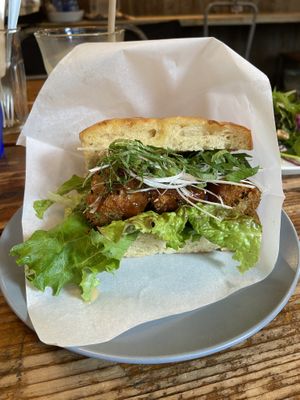 Tofu katsu sandwich  at Alaska Zwei in Tokyo