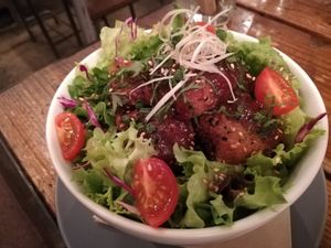 Vegan katsudon at Alaska Zwei in Tokyo