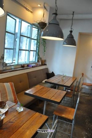 Inside the cafe at Alaska Zwei in Tokyo