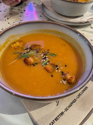 Soup of the day at Garden Balthazar Caffe - Picoas in Lisbon