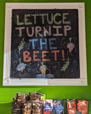 "Lettuce turnip the beet!" at Crisp in Portland