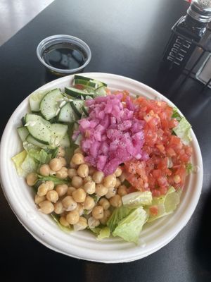 Build your own salad w/ balsamic & EVOO  at Crisp in Portland