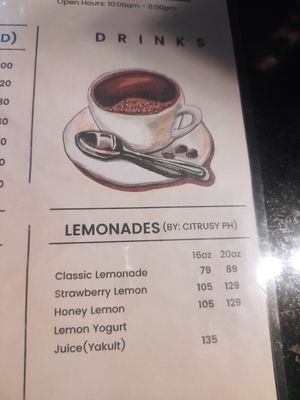 Menu at Citrus Cafe  in Batuan