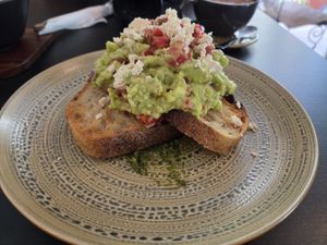 Avocado toast with vegan feta at Fresh Fix Cafe in Chiang Mai